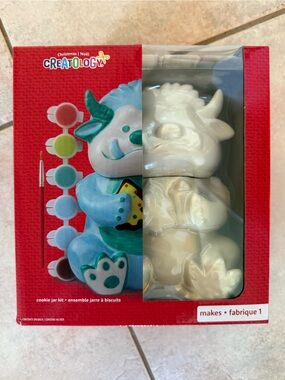 NWT Creatology ceramic cookie jar Christmas series